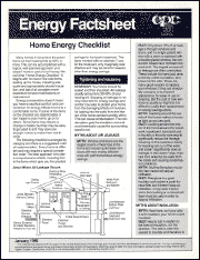 Home Energy Checklist